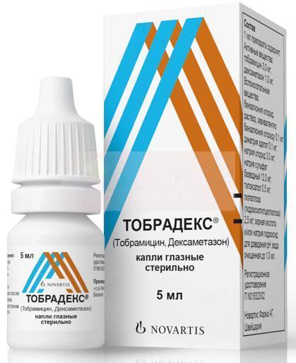 ТОБРАДЕКС (дексаметазон+тобрамицин) / TOBRADEX (dexamethasone+tobramycin)