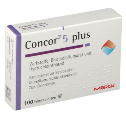 КОНКОР плюс (Бизопролол + Гидрохлоротиазид) / CONCOR plus (Bisoprolol + Hydrochlorothiazid)