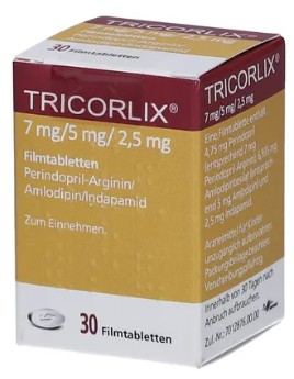 ���������� (���������, �����������, ���������) / TRICORLIX (Amlodipine, perindopril, indapamide)