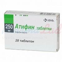 АТИФИН таблетки (тербинафин) / ATIFIN (terbinafine)
